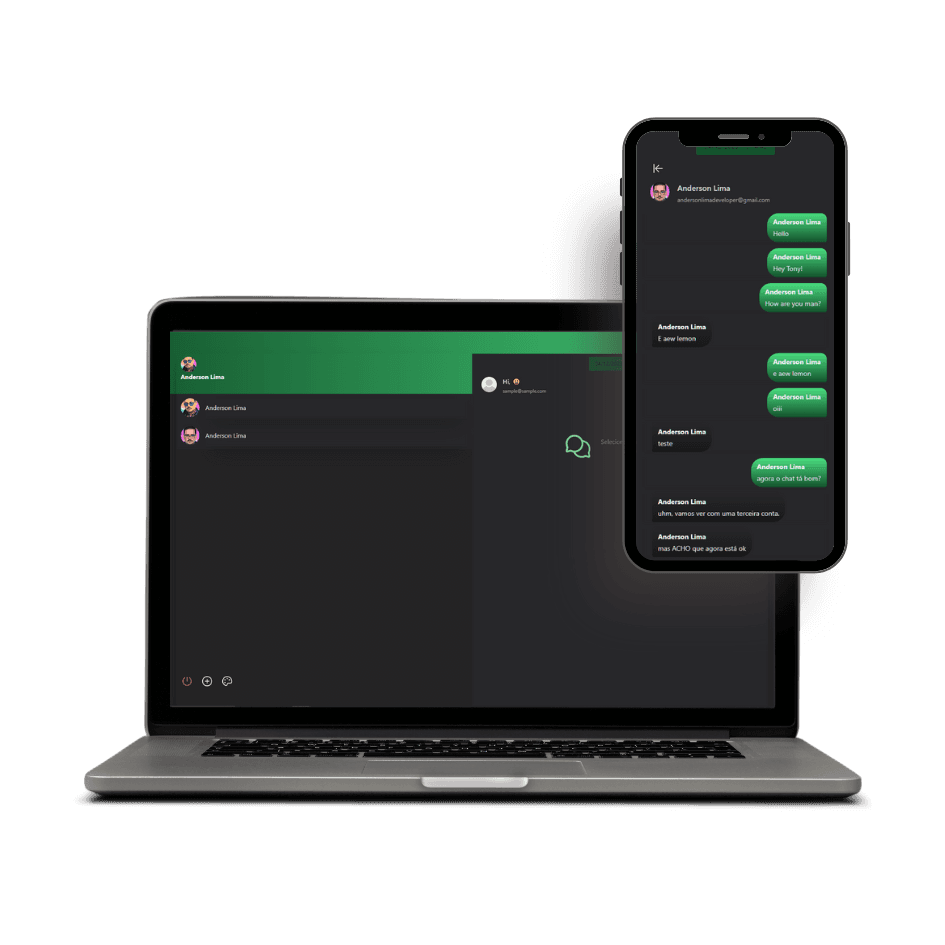 Screenshot of Fire Chat - web development project by Anderson Lima