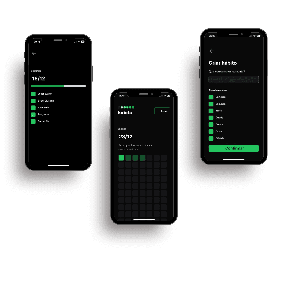 Screenshot of Track Habits - web development project by Anderson Lima