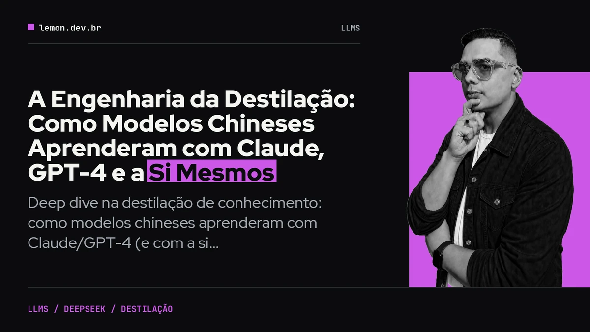 Imagem de capa do artigo: A Engenharia da Destilação: Como Modelos Chineses Aprenderam com Claude, GPT-4 e a Si Mesmos