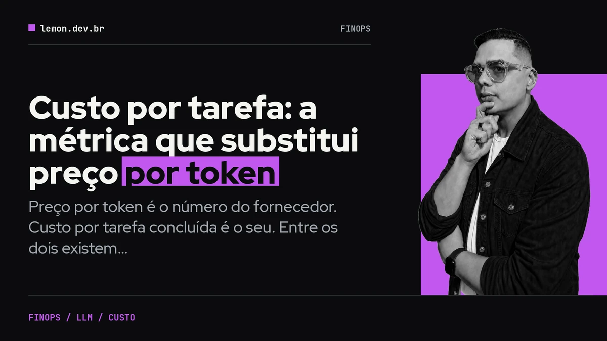 Imagem de capa do artigo: Custo por tarefa: a métrica que substitui preço por token