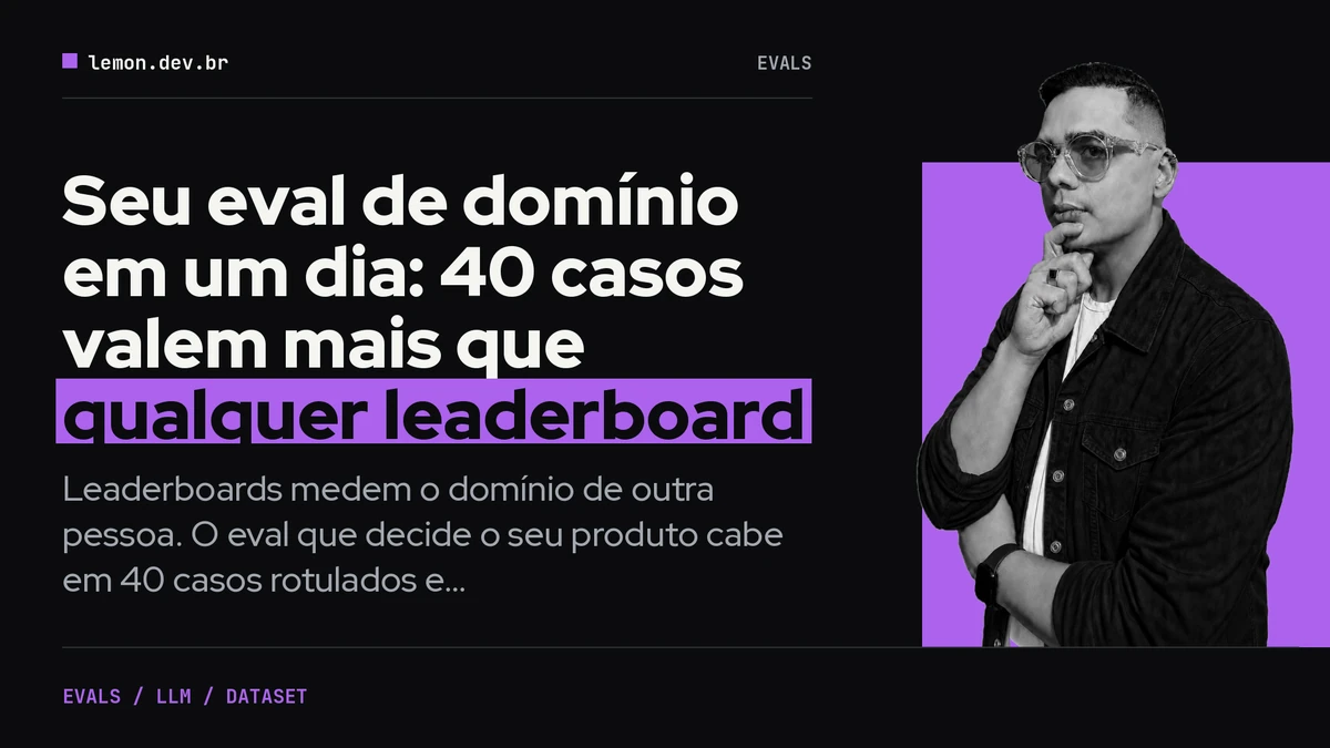 Seu eval de domínio em um dia: 40 casos valem mais que qualquer leaderboard