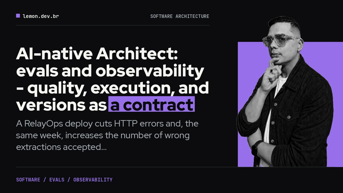 AI-native Architect: evals and observability - quality, execution, and versions as a contract