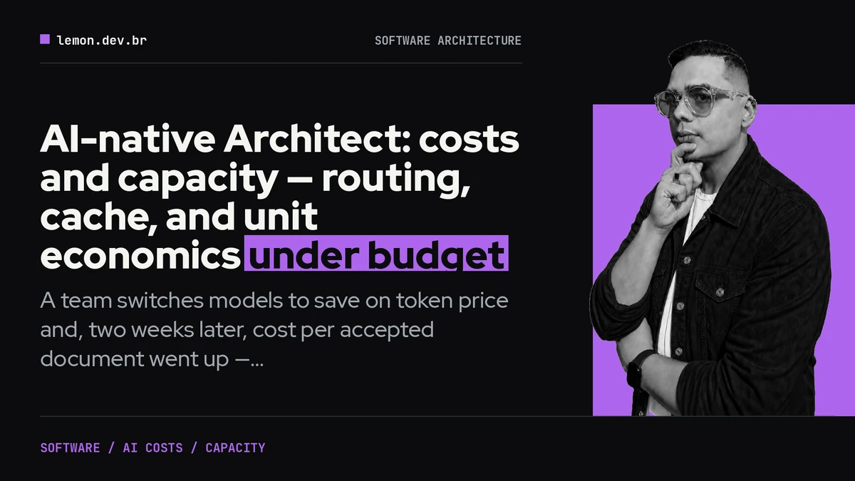 AI-native Architect: costs and capacity — routing, cache, and unit economics under budget