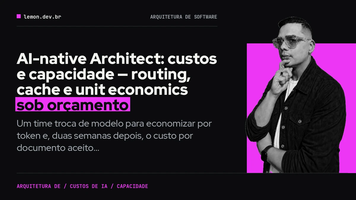 AI-native Architect: custos e capacidade — routing, cache e unit economics sob orçamento