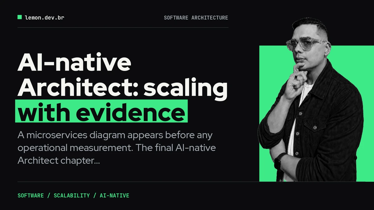 Imagem de capa do artigo: AI-native Architect: scaling with evidence — fair scheduling, an evolution ADR, and an auditable portfolio