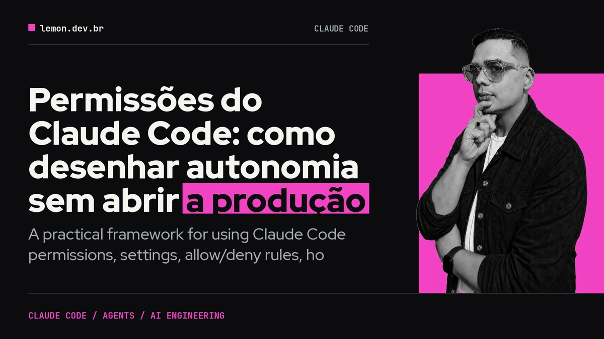 Imagem de capa do artigo: Permissões do Claude Code: como desenhar autonomia sem abrir a produção
