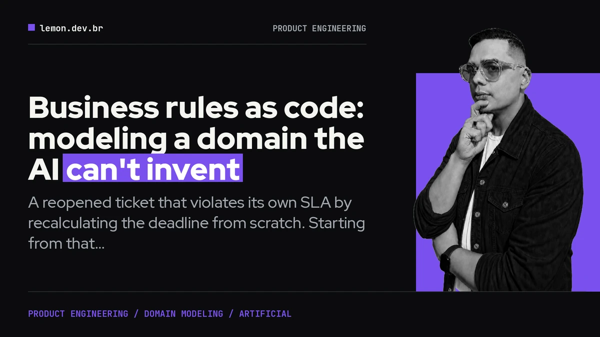 Business rules as code: modeling a domain the AI can't invent