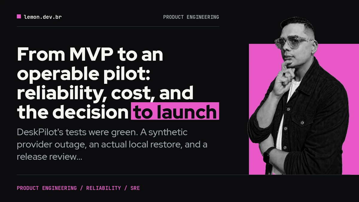 Imagem de capa do artigo: From MVP to an operable pilot: reliability, cost, and the decision to launch