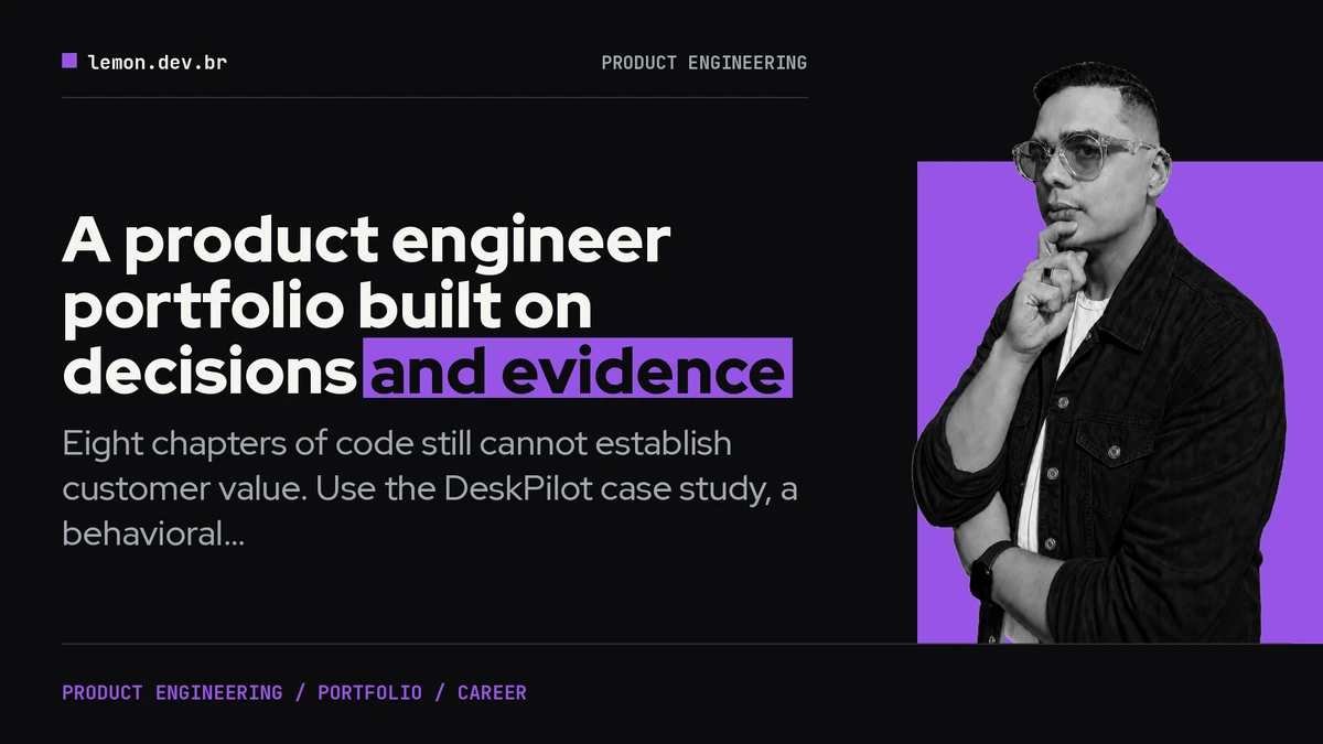 Imagem de capa do artigo: A product engineer portfolio built on decisions and evidence