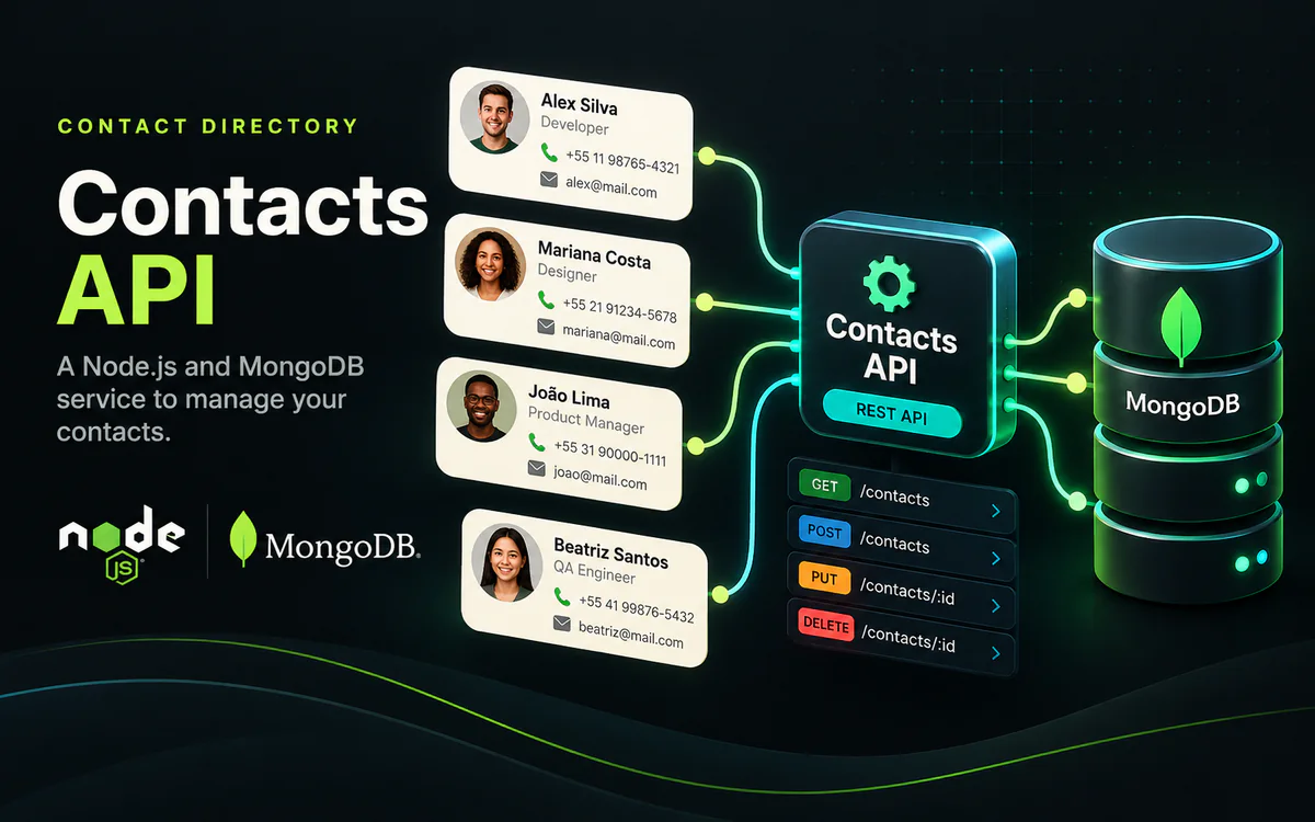 Screenshot of Contacts Api - web development project by Anderson Lima