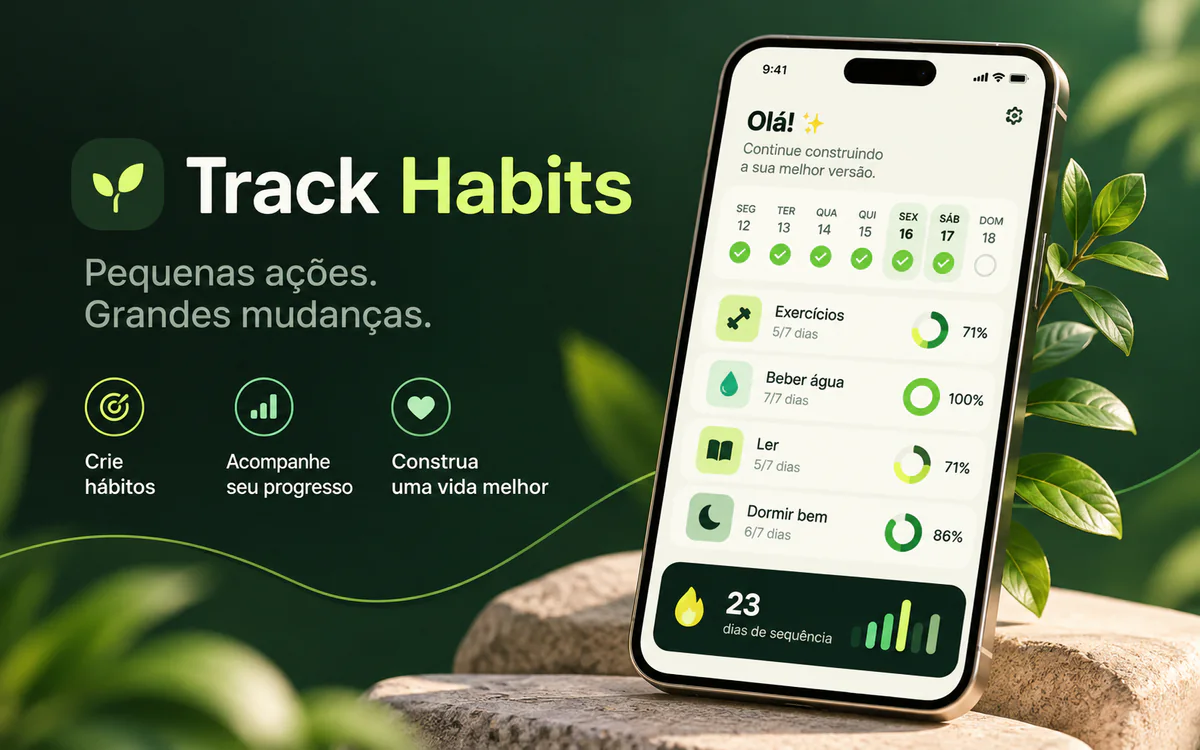 Screenshot of Track Habits - web development project by Anderson Lima